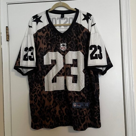 ROMWE Tops - Romwe Size XL Oversized Jersey - Cheetah Print & Sparkly